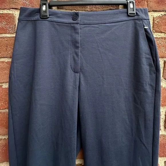 Eileen Fisher $198 Flex Ponte Straight Pants ocean Blue Petite Small NEW